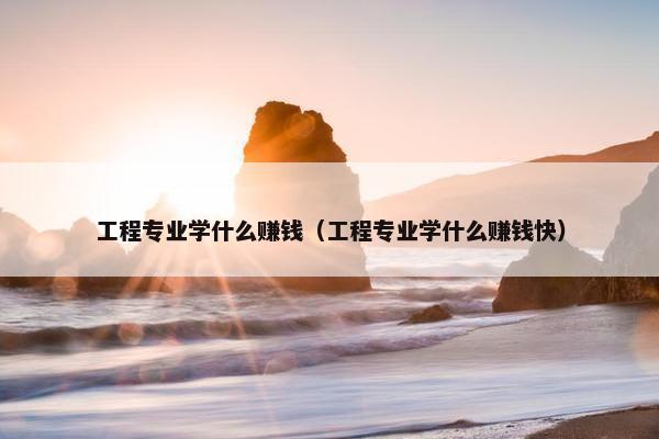 工程专业学什么赚钱（工程专业学什么赚钱快）