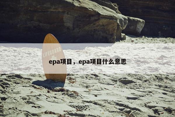 epa项目，epa项目什么意思