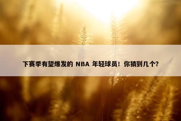 下赛季有望爆发的 NBA 年轻球员！你猜到几个？