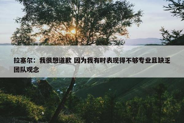 拉塞尔：我很想道歉 因为我有时表现得不够专业且缺乏团队观念