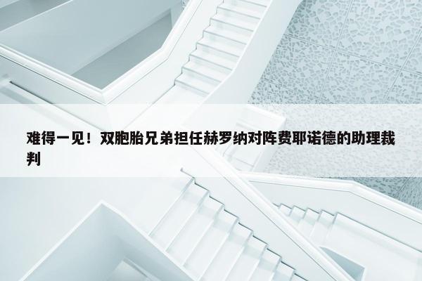 难得一见！双胞胎兄弟担任赫罗纳对阵费耶诺德的助理裁判