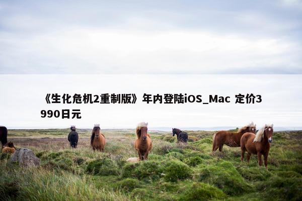 《生化危机2重制版》年内登陆iOS_Mac 定价3990日元