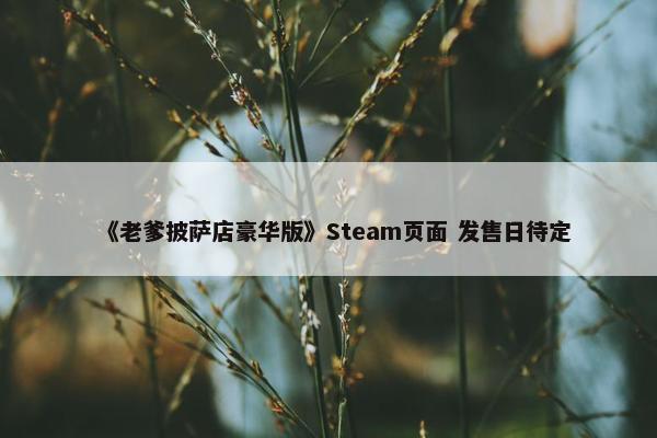 《老爹披萨店豪华版》Steam页面 发售日待定