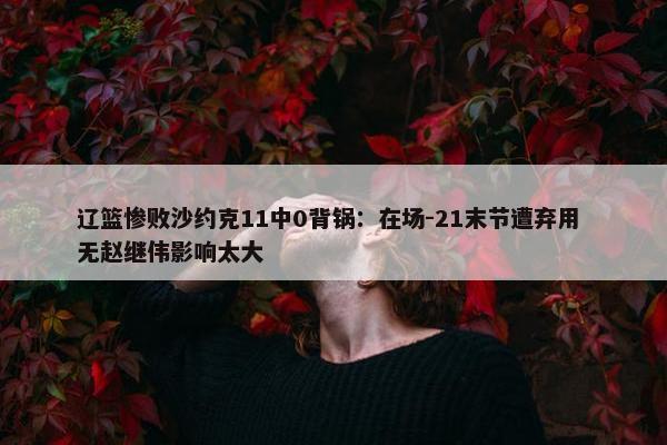 辽篮惨败沙约克11中0背锅：在场-21末节遭弃用 无赵继伟影响太大