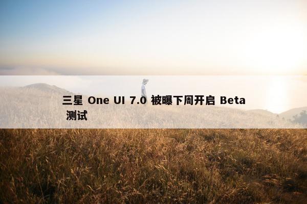 三星 One UI 7.0 被曝下周开启 Beta 测试