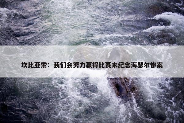 坎比亚索：我们会努力赢得比赛来纪念海瑟尔惨案