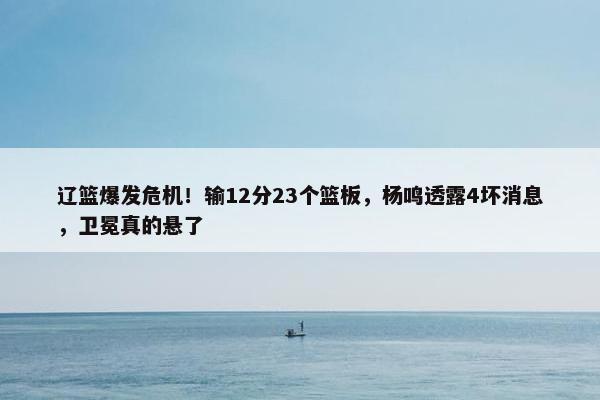 辽篮爆发危机！输12分23个篮板，杨鸣透露4坏消息，卫冕真的悬了