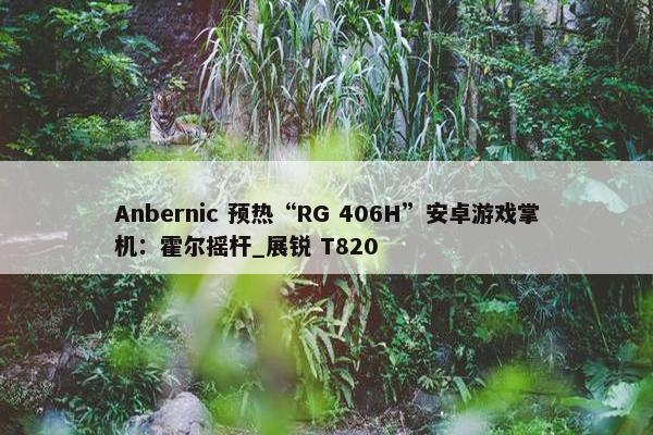 Anbernic 预热“RG 406H”安卓游戏掌机：霍尔摇杆_展锐 T820