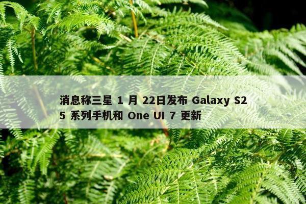 消息称三星 1 月 22日发布 Galaxy S25 系列手机和 One UI 7 更新