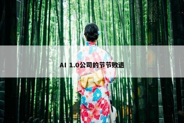 AI 1.0公司的节节败退