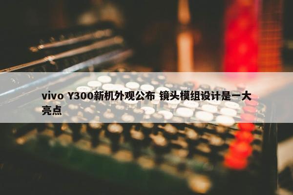 vivo Y300新机外观公布 镜头模组设计是一大亮点