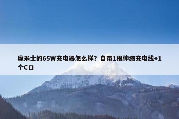 摩米士的65W充电器怎么样？自带1根伸缩充电线+1个C口