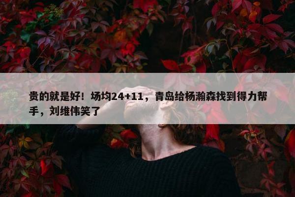 贵的就是好！场均24+11，青岛给杨瀚森找到得力帮手，刘维伟笑了