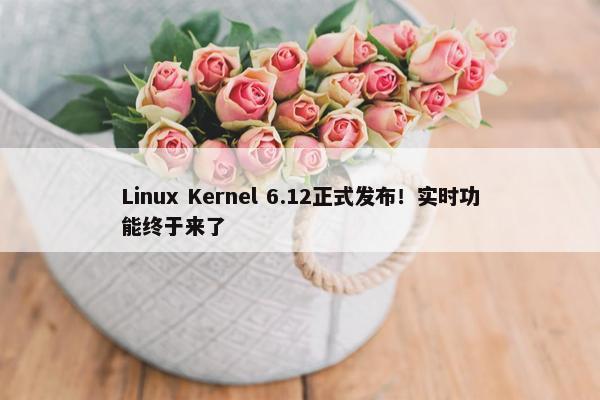 Linux Kernel 6.12正式发布！实时功能终于来了