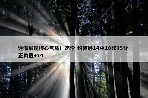 逐渐展现核心气质！杰伦-约翰逊14中10砍25分 正负值+14