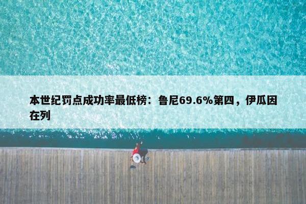 本世纪罚点成功率最低榜：鲁尼69.6%第四，伊瓜因在列