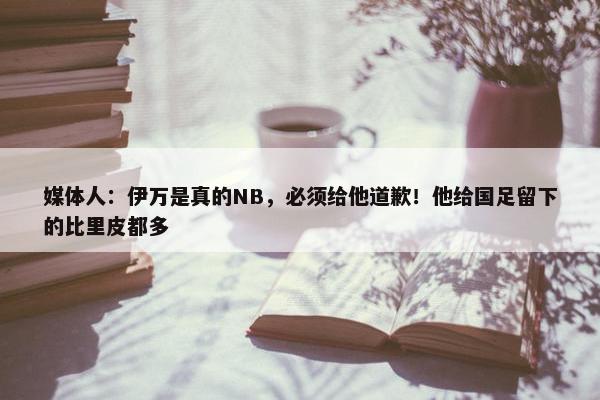 媒体人：伊万是真的NB，必须给他道歉！他给国足留下的比里皮都多