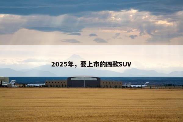 2025年，要上市的四款SUV