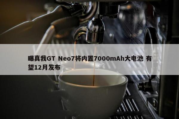 曝真我GT Neo7将内置7000mAh大电池 有望12月发布