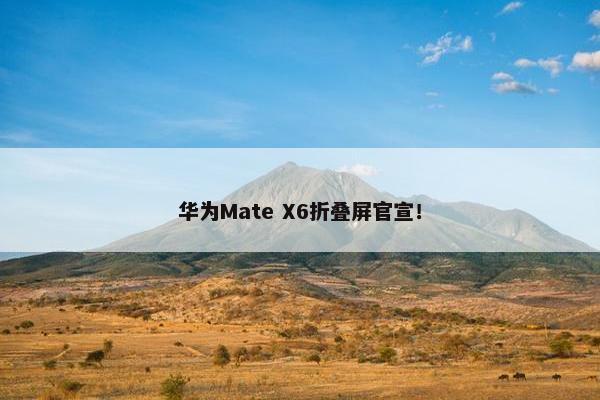 华为Mate X6折叠屏官宣！