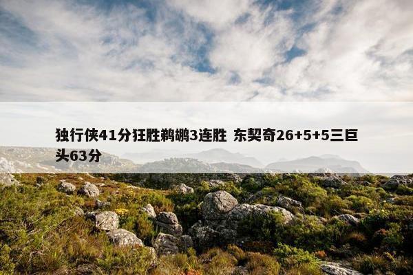 独行侠41分狂胜鹈鹕3连胜 东契奇26+5+5三巨头63分