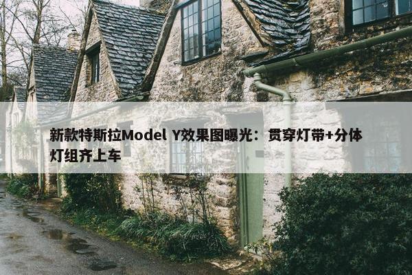 新款特斯拉Model Y效果图曝光：贯穿灯带+分体灯组齐上车