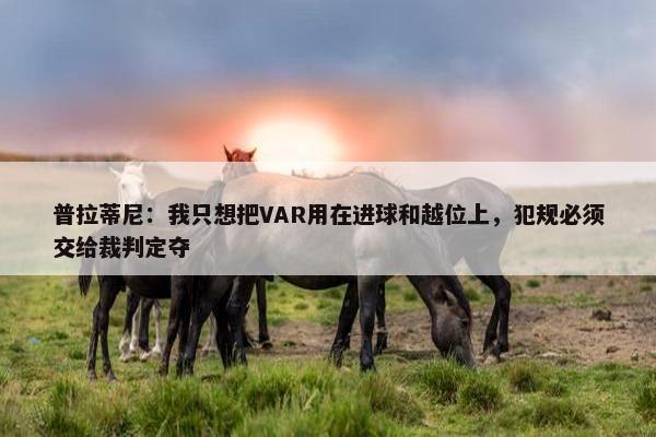 普拉蒂尼：我只想把VAR用在进球和越位上，犯规必须交给裁判定夺