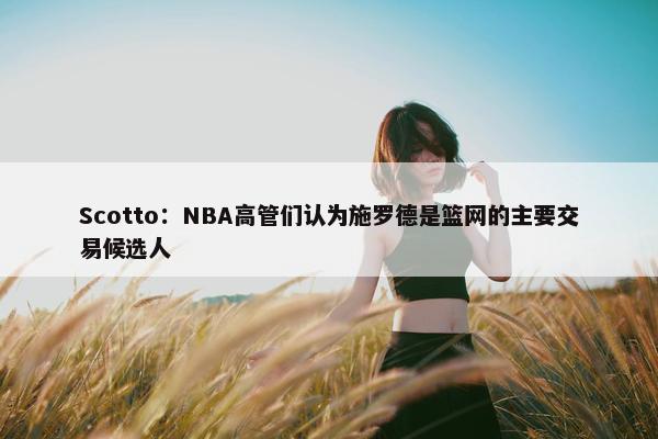 Scotto：NBA高管们认为施罗德是篮网的主要交易候选人