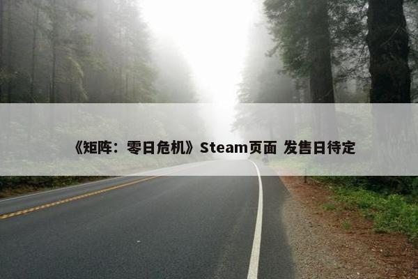 《矩阵：零日危机》Steam页面 发售日待定