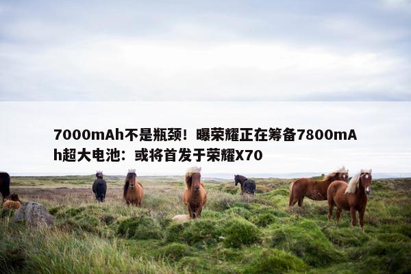 7000mAh不是瓶颈！曝荣耀正在筹备7800mAh超大电池：或将首发于荣耀X70