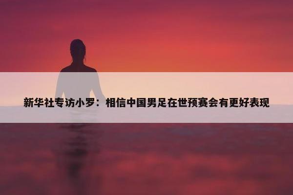 新华社专访小罗：相信中国男足在世预赛会有更好表现