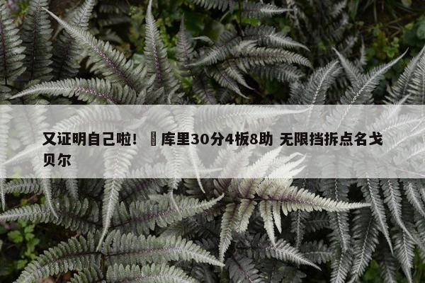 又证明自己啦！‍库里30分4板8助 无限挡拆点名戈贝尔