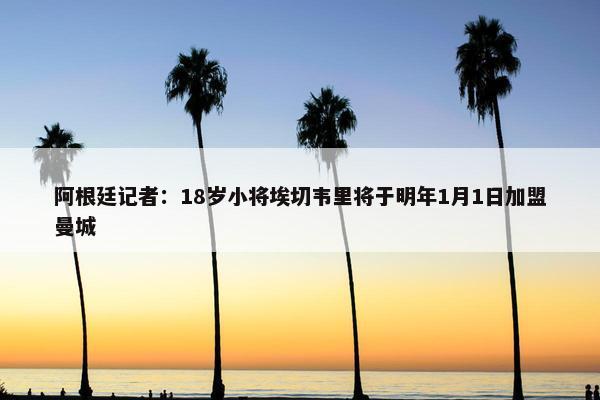 阿根廷记者：18岁小将埃切韦里将于明年1月1日加盟曼城