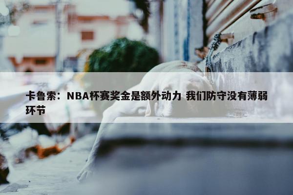 卡鲁索：NBA杯赛奖金是额外动力 我们防守没有薄弱环节