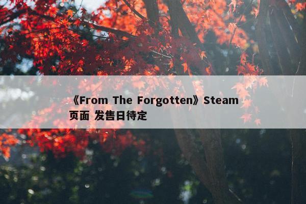 《From The Forgotten》Steam页面 发售日待定