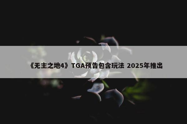 《无主之地4》TGA预告包含玩法 2025年推出