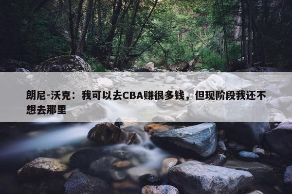 朗尼-沃克：我可以去CBA赚很多钱，但现阶段我还不想去那里