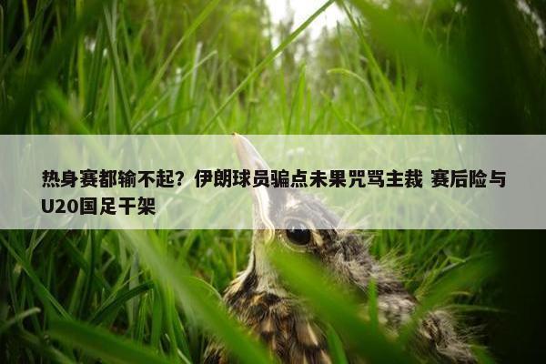 热身赛都输不起？伊朗球员骗点未果咒骂主裁 赛后险与U20国足干架