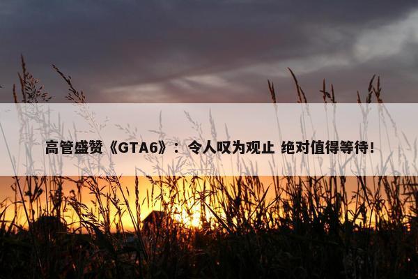 高管盛赞《GTA6》：令人叹为观止 绝对值得等待！