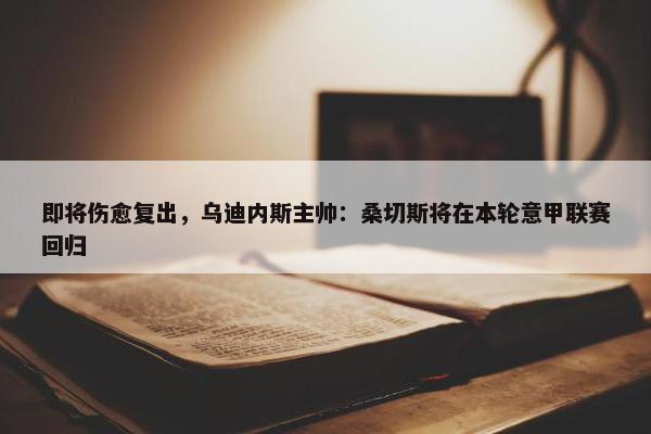 即将伤愈复出，乌迪内斯主帅：桑切斯将在本轮意甲联赛回归