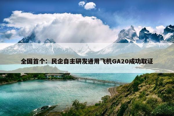 全国首个：民企自主研发通用飞机GA20成功取证