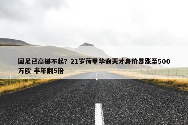 国足已高攀不起？21岁荷甲华裔天才身价暴涨至500万欧 半年翻5倍