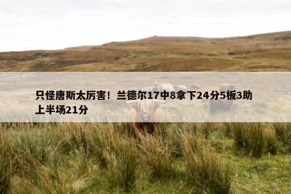 只怪唐斯太厉害！兰德尔17中8拿下24分5板3助 上半场21分