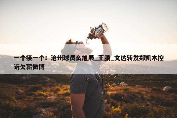 一个接一个！沧州球员么旭辰_王鹏_文达转发郑凯木控诉欠薪微博