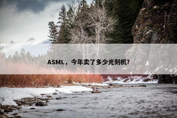 ASML，今年卖了多少光刻机？