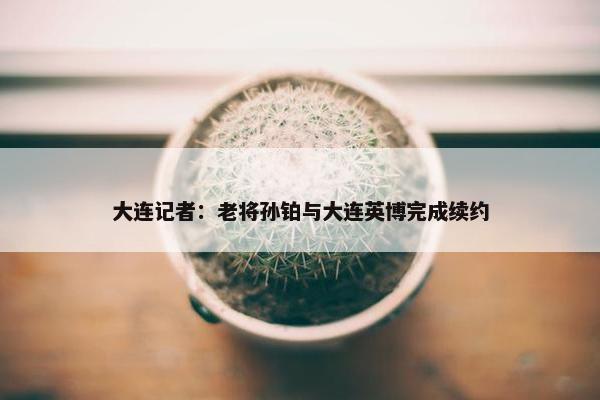 大连记者：老将孙铂与大连英博完成续约