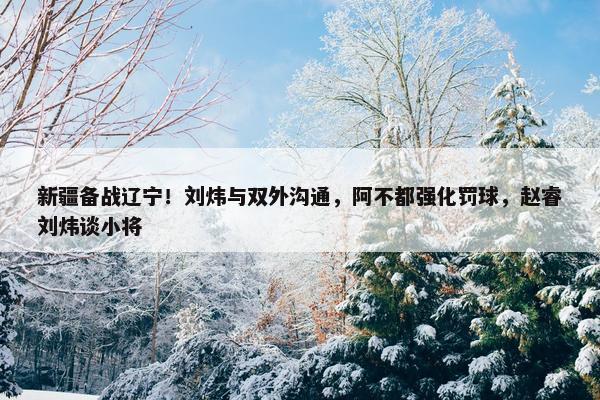 新疆备战辽宁！刘炜与双外沟通，阿不都强化罚球，赵睿刘炜谈小将