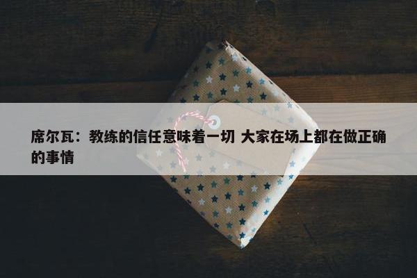 席尔瓦：教练的信任意味着一切 大家在场上都在做正确的事情