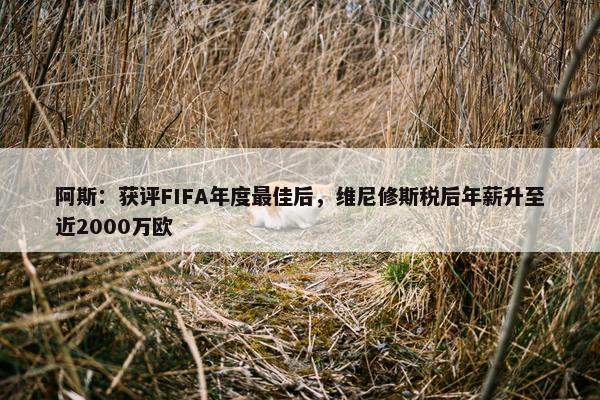 阿斯：获评FIFA年度最佳后，维尼修斯税后年薪升至近2000万欧