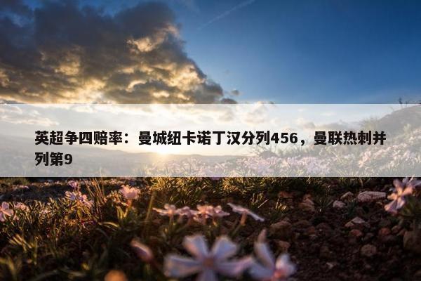 英超争四赔率：曼城纽卡诺丁汉分列456，曼联热刺并列第9